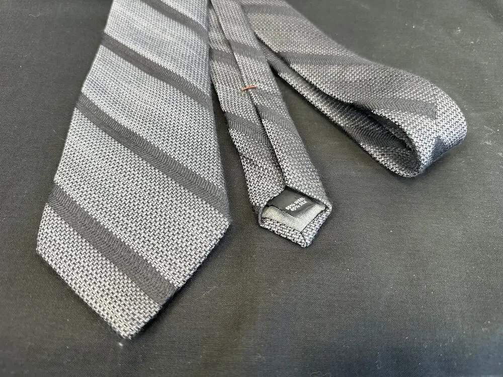 Hickey Freeman Wool and Silk Tie with Diagonal Stripes